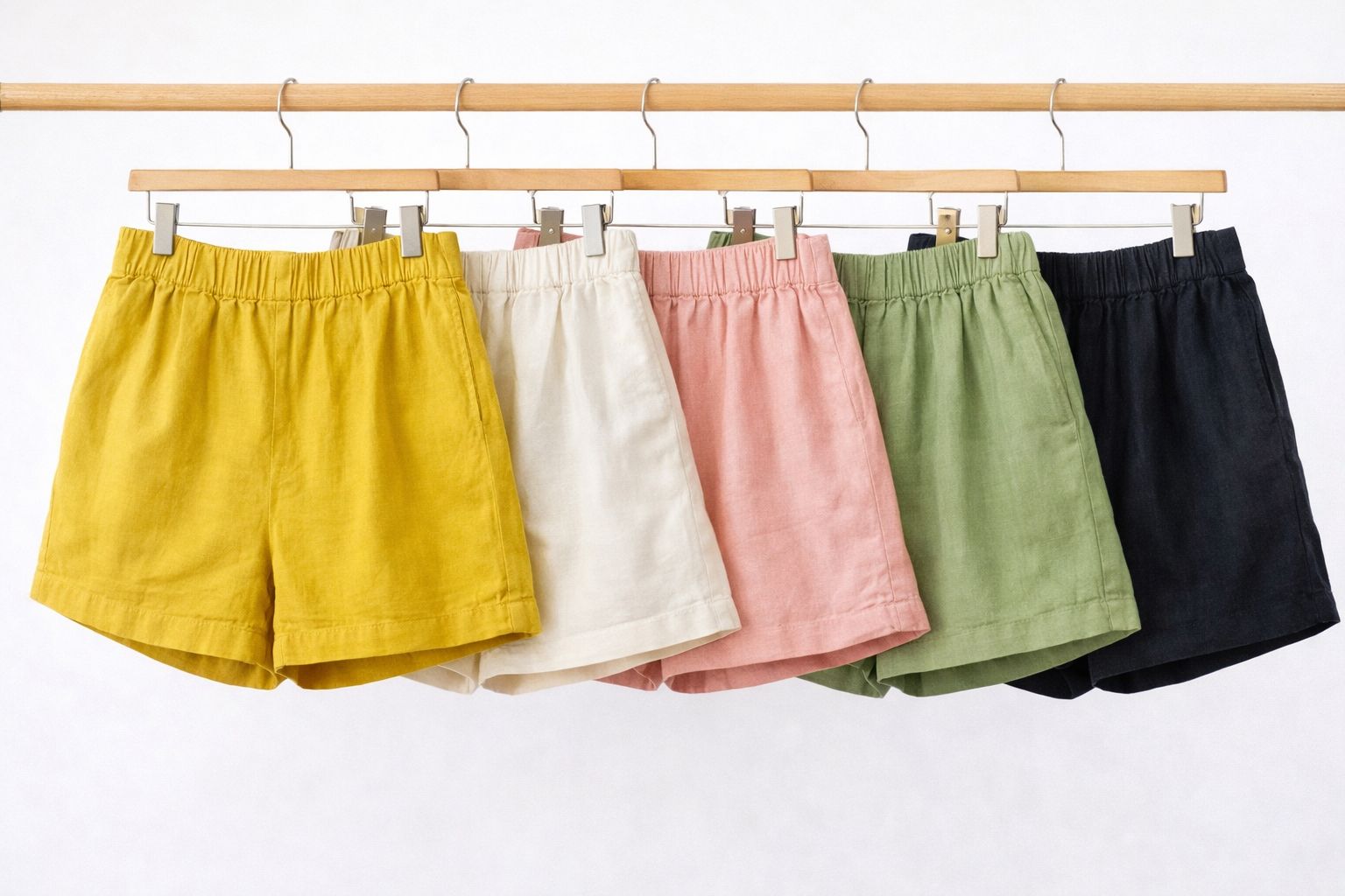 Relaxed Pull-On Linen Shorts — SC Urban